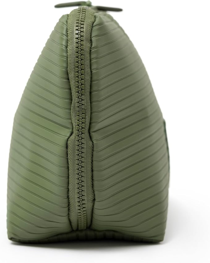 THE VERTI-Vertical Waterproof Makeup & Toiletry Bag | 23-Pocket Organizer with Upright, Fold-Down Design for Skincare, Toiletries & Essentials (Olive, Medium) - Image 6