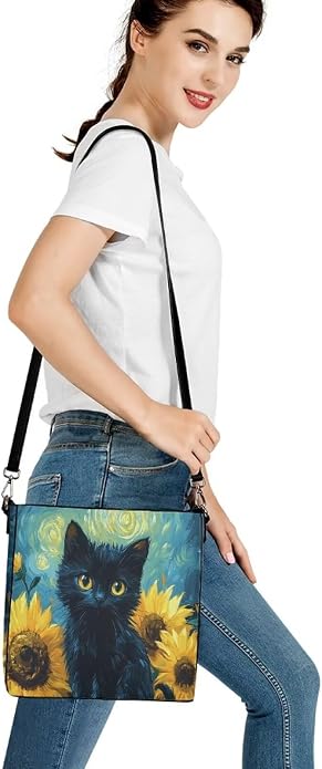 HUGS IDEA Boho Bags for Women Leather Handbag Shoulder Bucket Crossbody Purse - Image 4