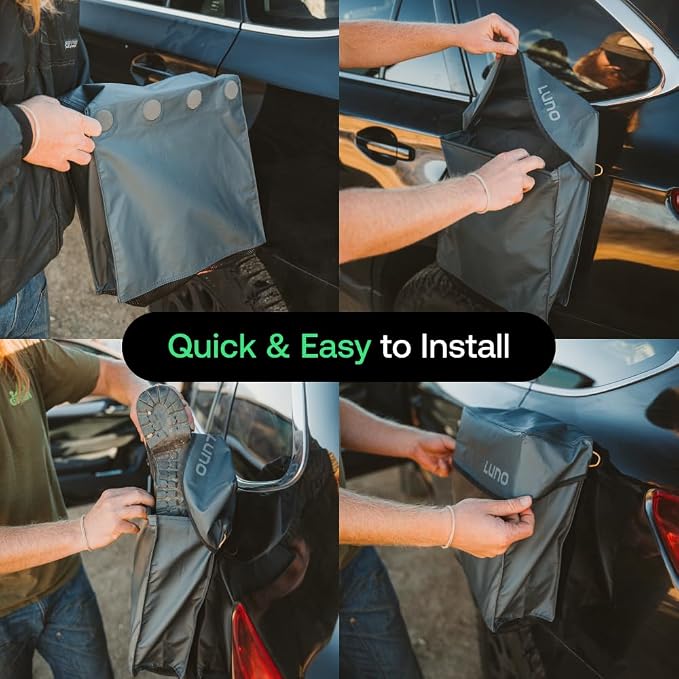 LUNO Magnetic Gear and Shoe Storage Bag - Water resistant, Magnetic Attachment, Quick-Dry Mesh Bottom | Quick and Easy Install | Great for Shoes, Gear, or Trash While Camping - Image 6