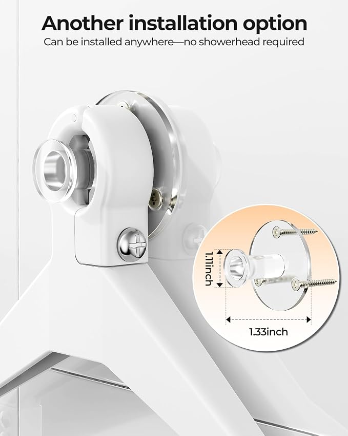 ODesign 2 Tier Shower Caddy for Handheld Shower Heads Anti-Swing White | No drilling required,comes with removable hook and storage box,suitable for handheld and wall-mounted showerheads - Image 6
