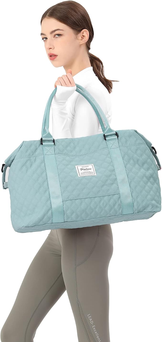 Travel Duffel Bag, Carry On Overnight Weekender Bags for Women | Travel Bag with Wet Pocket & Trolley Sleeve, For Spirit Airlines 18x14x8 Personal Item Bag - Image 7