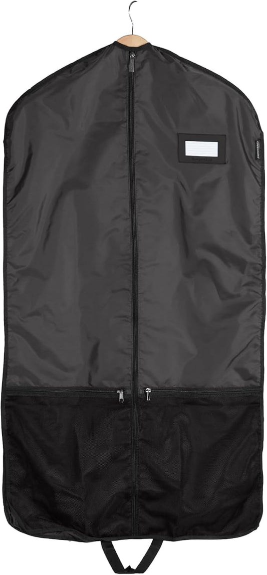 Covermates Deluxe Garment Bag Set for Closet Storage & Travel – Heavy Duty Hanging Suit & Dress Bags with ID Window, Accessory Pockets & Carrying Handles – Premium Wardrobe Protection, Black by Covermates