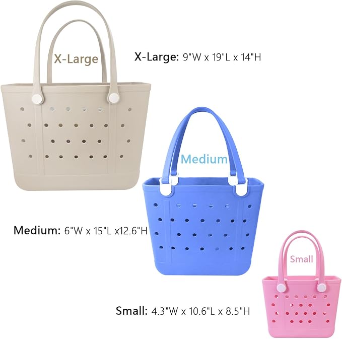 Lightweight Extra large Rubber Beach Bag Small mini Tote Bag for Gym Waterproof medium Open Handbag for Pool Sports - Image 3