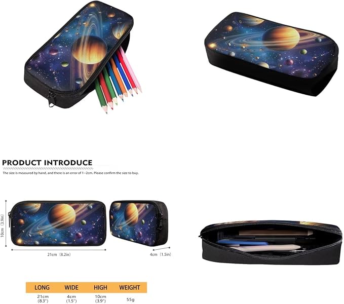 Galaxy Space Backpack for Boys Kids Backpack with Lunch Box Water Bottle Carrier and Fabric Pencil Pouch 4PCS Set 17" Bookbag with Front Pocket Sturdy School Bag with Side Pocket for Girls - Image 5