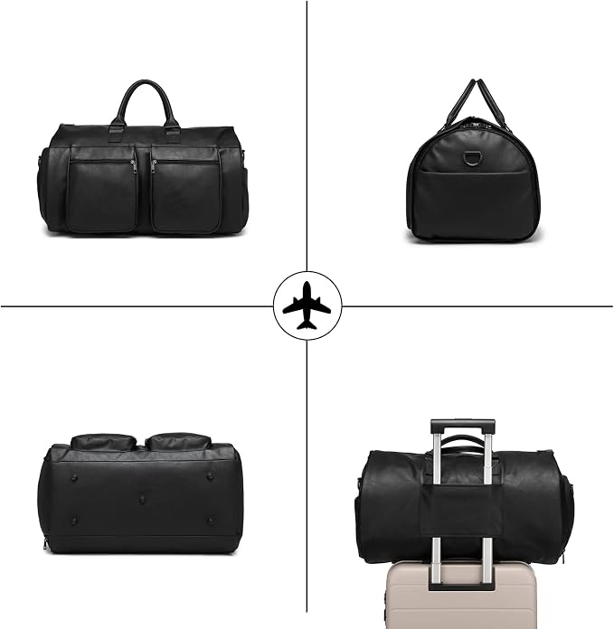 seyfocnia Convertible Travel Garment Bag,Carry on Garment Duffel Bag for Men Women - 2 in 1 Hanging Suitcase Suit Business Travel Bag - Image 5