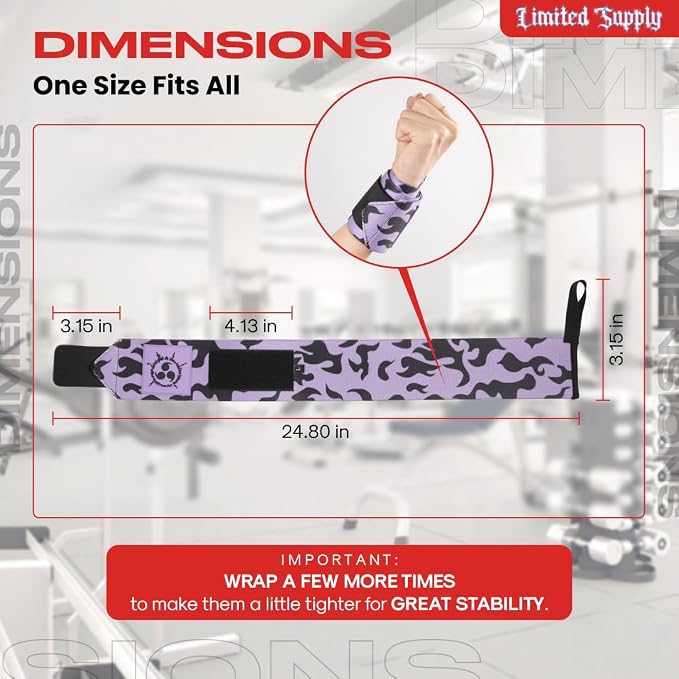 2pcs Anime Gym Bag for Women Men and Wrist Wrap Set - Foldable 55L Large Workout Duffle Bag with Shoe Compartment, 24" Lifting Straps Weightlifting, Powerlifting, and Improve Workout (Purplecm) - Image 5
