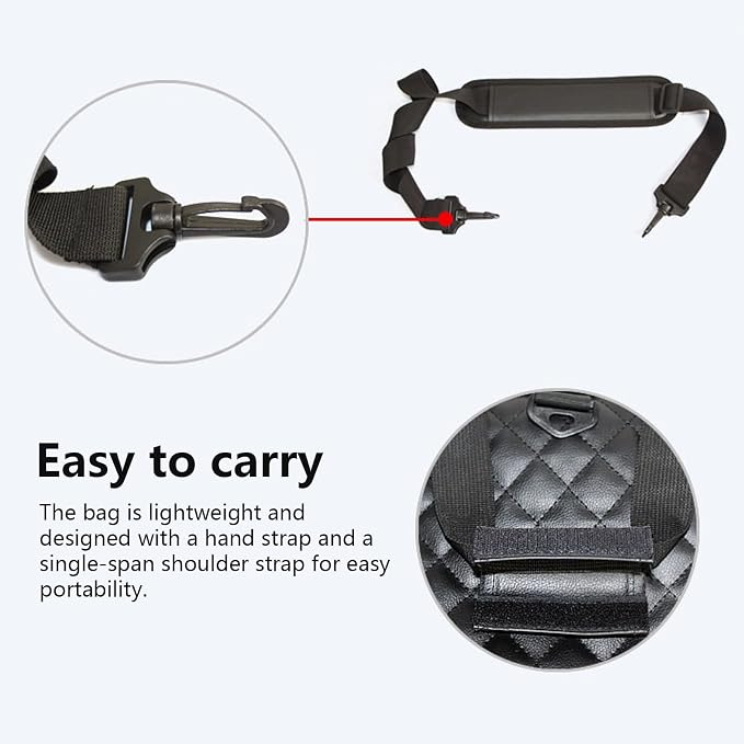 Professional Equestrian Bags Durable PU Leather Horse Riding Boots and Helmet Bag (Black) - Image 9
