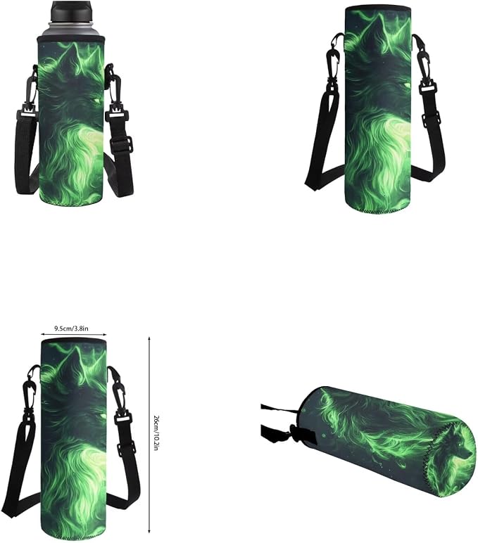 Galaxy Wolf Backpack for Boys Kids Backpack with Lunch Box Water Bottle Pouch and Big Pencil Pouch 4PCS Set Bookbag with Front Pocket 17" Lightweight School Bag for Kids Back to School Gifts - Image 6
