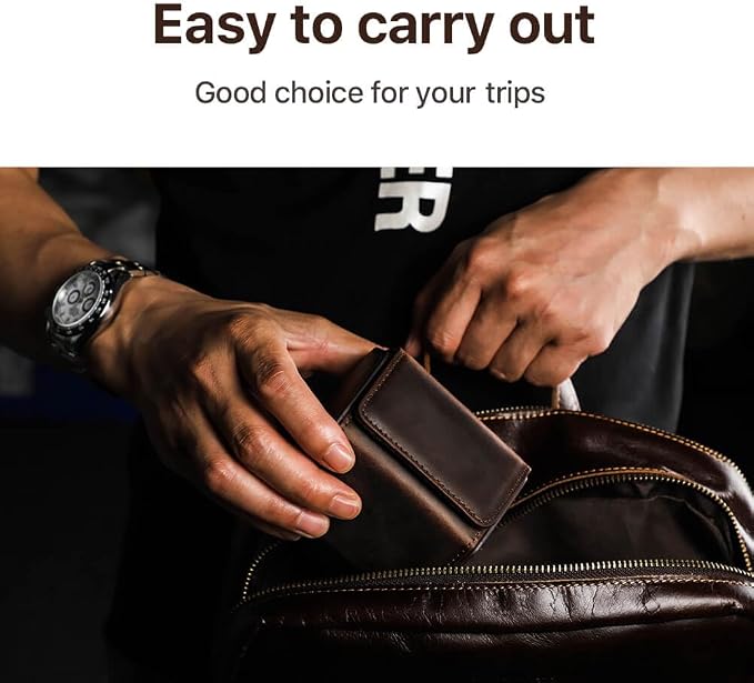 Hiram Genuine Leather Hexagon Watch Roll Travel Case, Leather 1-Watches Roll Case with Removable Pillow Cushion for Treasured Watches and Bracelets - Image 5