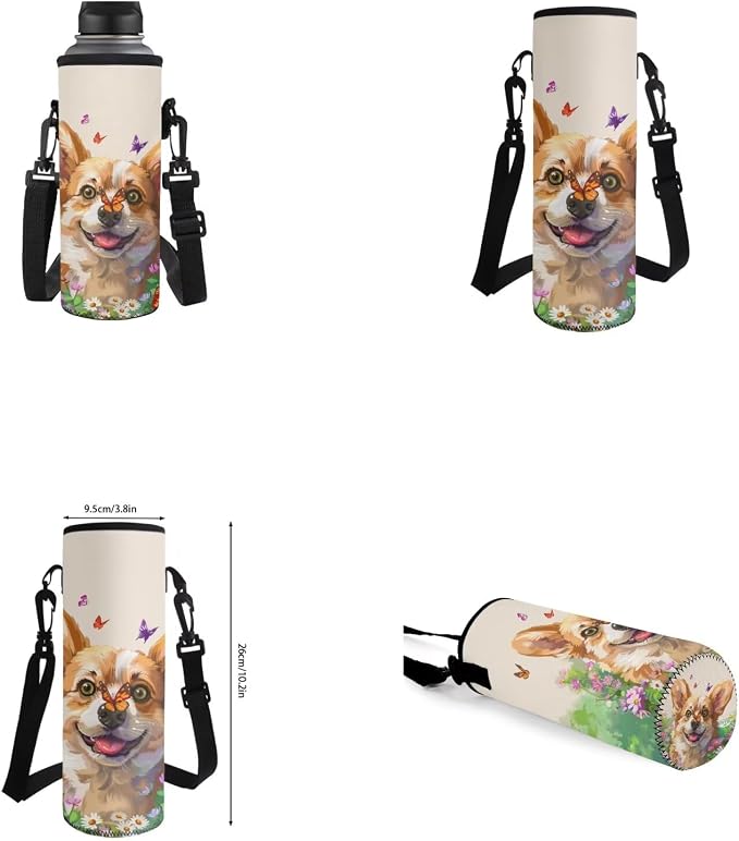 Kawaii Corgi Boys Backpacks for Elementary for Boy Large Capacity Lunch Bags for Teens with Zipper Pencil Pouches and Water Bottle Cover Sleeve for Junior Middle School - Image 6