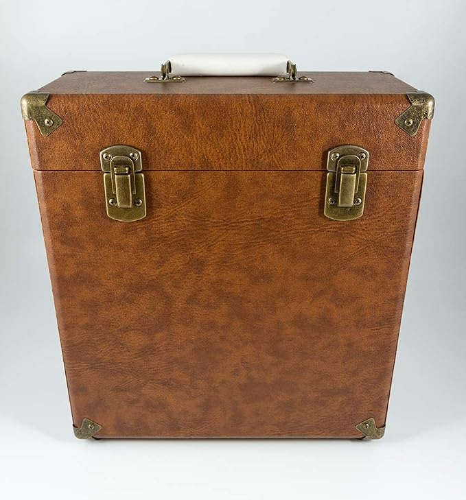 GPO Portable Retro Style Carry Case for LPs, Albums and 12Inch Vinyl Records (Holds 30 Albums) - Image 2