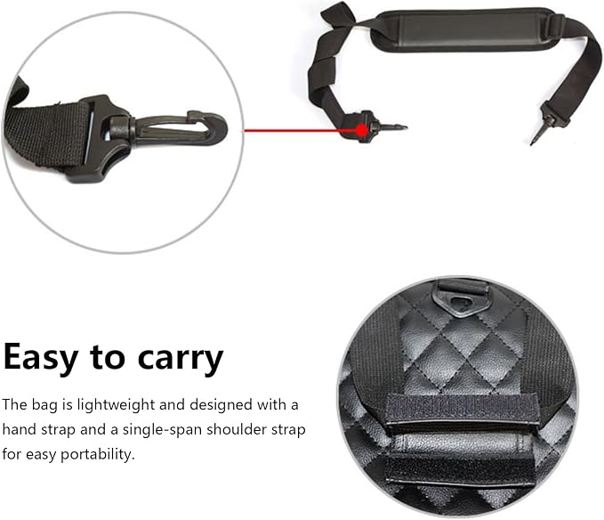 Professional Equestrian Bags Durable PU Leather Horse Riding Boots and Helmet Bag (Black0) - Image 10