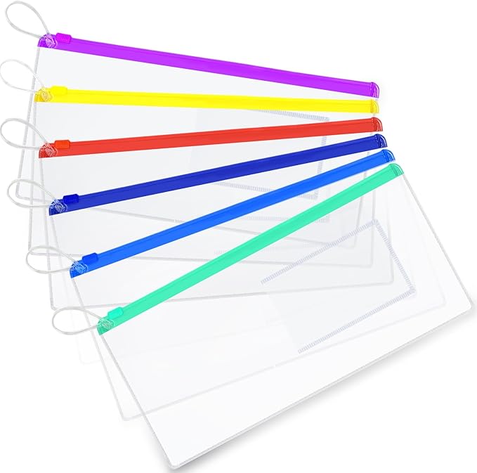 Timgle 400 Pcs Dental Zipper Pouches Dental Bags for Patients Bulk with Business Card Holder Clear Toothbrush Pouch Plastic Pencil Pouch for Students Teacher Prizes, Color Random by Timgle
