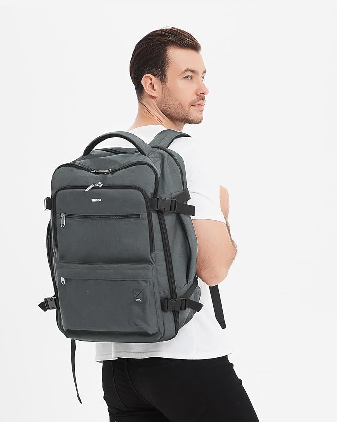 WANDF Travel Backpack For Spirit Airlines Personal Item Bag 18x14x8 with Wet Pocket, 17 Inch Laptop Backpack for Men Women | Frontier Airline Underseat Fit, Fits 17" Laptop, 180°Opening, Travel Backpack - Image 9