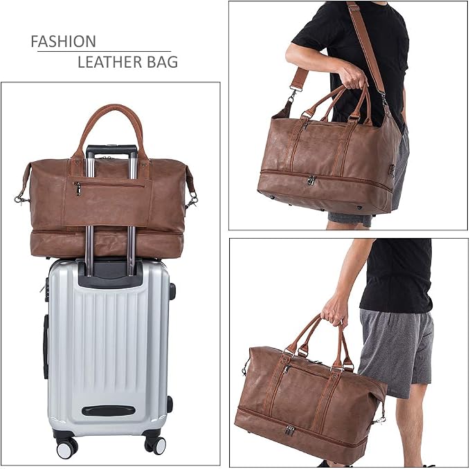 Weekender Overnight Bag Carry On Bag Travel Bag with Shoe Pouch - Image 6