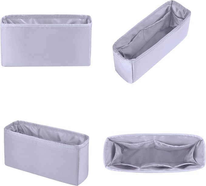 19 Bag Organizer Insert, Purse Organizer with Silky Satin Compatible with Chanel 19 Flap26 Bag, Lightweight Inner Bag for Luxury Bags (Lavender, Flap26) - Image 8