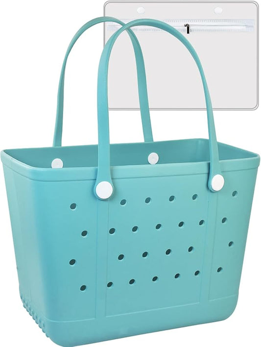 Beach Tote Bag for Women, Rubber Beach Bag Waterproof Sandproof, Extra Large EVA Tote Bag Boat Bag by Uwyriwooq