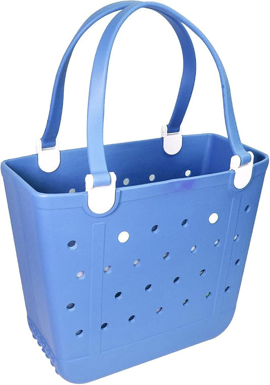 Rubber Beach Bag for Women, Waterproof Travel Tote Bags for Beach | Waterproof Sand-proof Tote Bags with Zipper Pocket, Durable Lightweigh Tote Bag for Outdoor by Unknown
