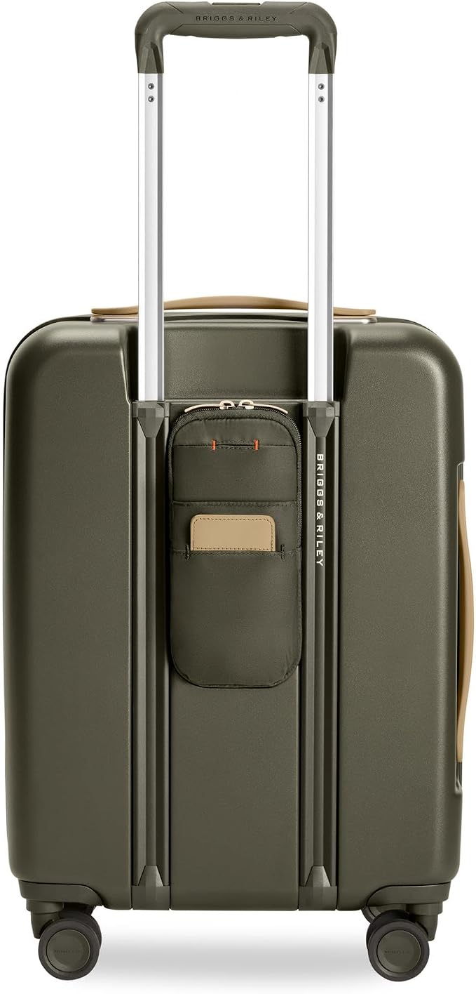 Briggs & Riley 21" Global Carry On Expandable Spinner - Luggage for Travel, Suitcases with Wheels, Hardside Rolling Bag for Men & Women, Self-Repairing Zipper - Sympatico Collection, Olive - Image 9