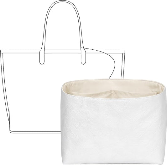 Tote Bag Organizer Insert for Anjou GM Handbag,Custom Fit Inside Premium Craie Lightweight WaterResistant Purse Insert with Cup Holder Accessories by FANJIProject