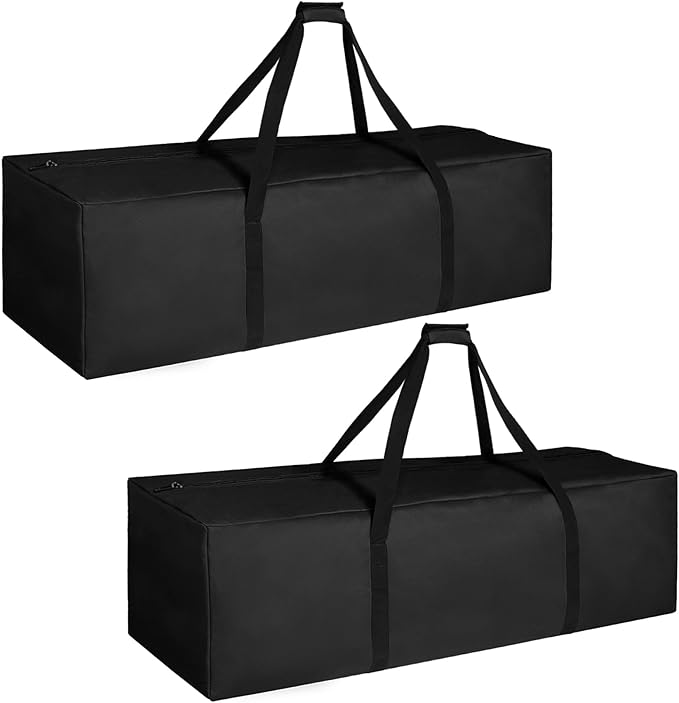 COOLBEBE 60" Sports Duffle Bag - 332L 2PCS Extra Large Travel Duffel Luggage Bag with Upgrade Zipper, Sturdy & Water Resistant Long Duffle Bag for Camping Moving (Black 60inch 2Pack) by COOLBEBE