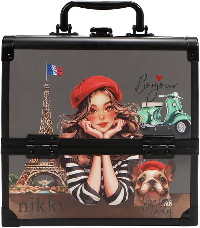 Nicole Lee Nikky Bag Multi-Tier Cosmetic Organizer Case, EIFFEL DREAMS, PVC and Aluminum Frame (EIFFEL DREAMS) by NicoleLee