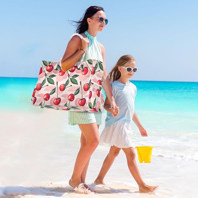 senya Large Beach Bags Totes Swim Canvas Tote Shoulder Bag Water Resistant Bags for Gym Travel Daily - Image 2