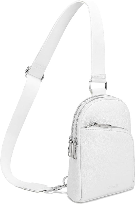 INICAT RFID Blocking Sling Bag,Anti Theft Crossbody Bags for Women,Travel Gifts Fanny Pack Cross Body Purses Woman Leather