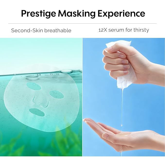 ZealSea Cicalix & Ceramidbar Face Masks Skincare, All-in-one Proven Derm Solution Facial Mask for Visibly Soft | Plump | Quenching | Anti-aging, Soothing & Refreshing, Strengthen & Restore, 4+4 Duo