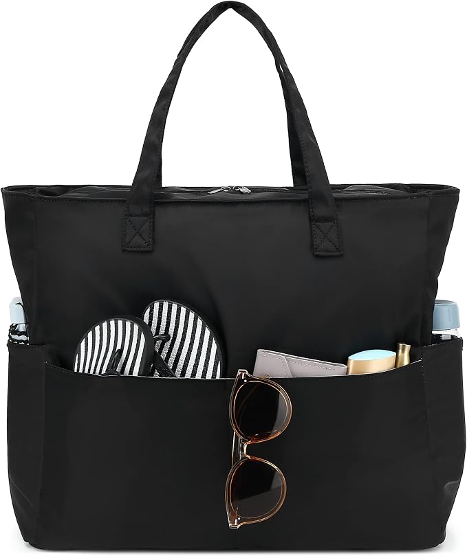 Bluboon Waterproof Beach Tote Pool Bags for Women Ladies Extra Large Carry On Bag With Wet Compartment for Weekender Travel by BLUBOON