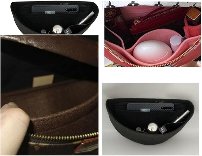 Lckaey Purse Organizer Insert for Waistpack Inner Sleeve BUMBAG Lining Bag Storage Bag2047Dark brown - Image 7