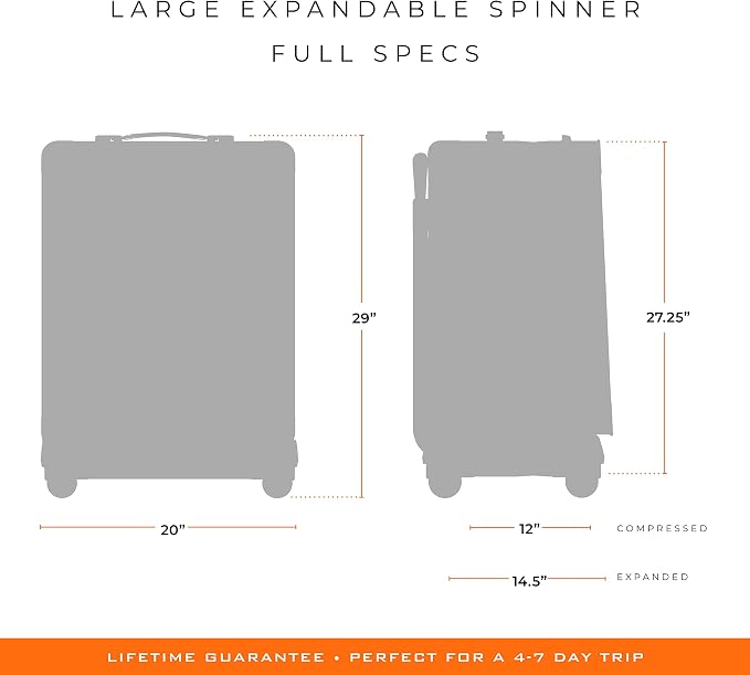Briggs & Riley 29" Large Expandable Spinner - Checked Luggage for Travel, Suitcases with Wheels, Softside Rolling Bag for Men & Women, Self-Repairing Zipper - Baseline Collection, Olive - Image 17