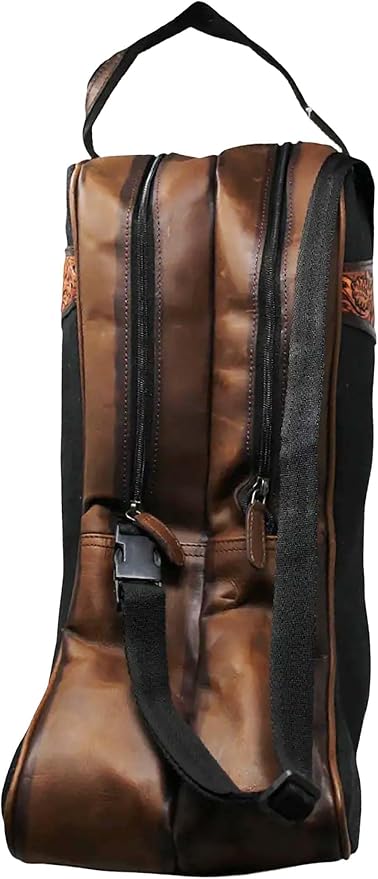 CHALLENGER Western Waxed Canvas Leather Travel Carry Storage Boot Bag Waterproof 30SK02 - Image 3