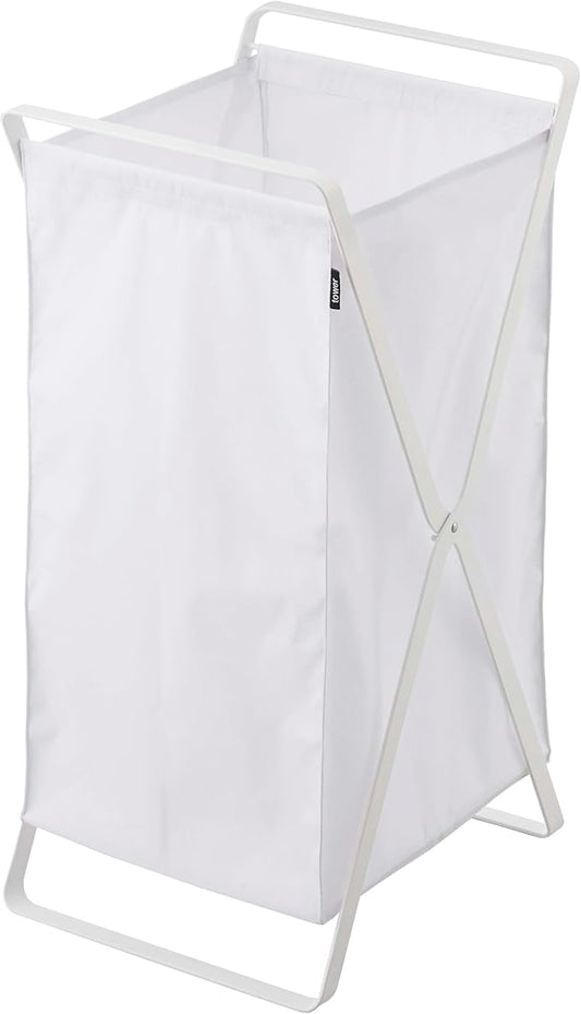 Yamazaki Home Laundry Basket - Foldable Storage Hamper Organizer Steel One Size White by Unknown
