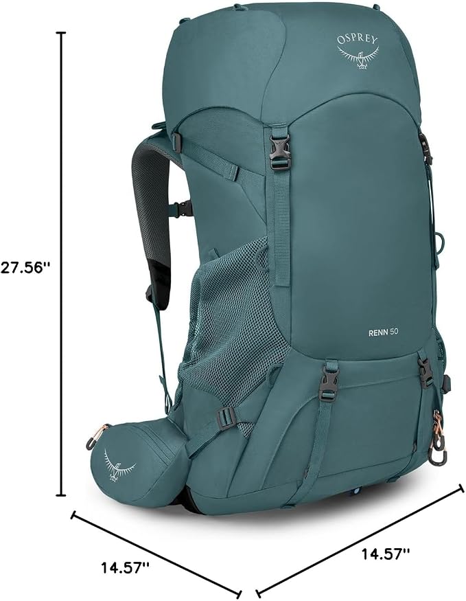 Osprey Renn 50L Women's Backpacking Backpack, Cascade Blue/Melon Orange - Image 11