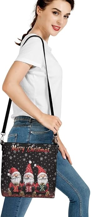 HUGS IDEA Boho Bags for Women Leather Handbag Shoulder Bucket Crossbody Purse - Image 5