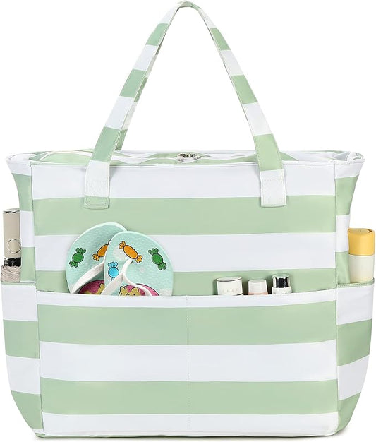 Bluboon Waterproof Beach Tote Pool Bags for Women Ladies Extra Large Carry On Bag With Wet Compartment for Weekender Travel by BLUBOON