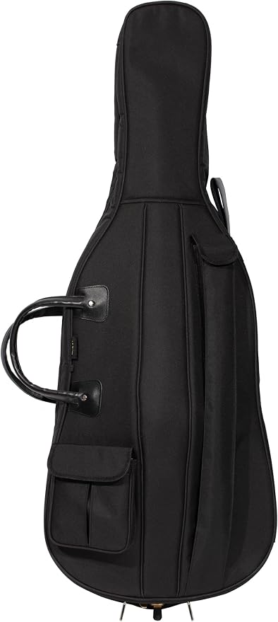 MI&VI CB-5001 Cello Soft Case Travel Gig Bag (3/4 Size) With Multiple Pockets and Adjustable Backpack Straps | 12mm Thick Padding | Waterproof | Non-Abrasive Lining - By MIVI Music - Image 2