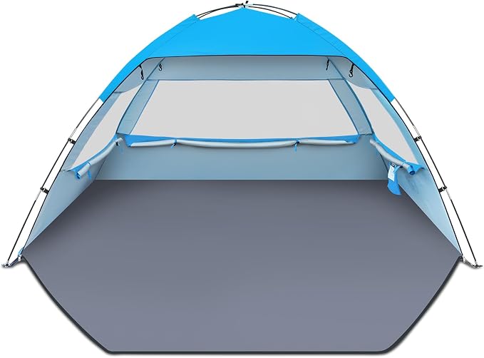 Gorich Beach Tent Sun Shelter for 3/4/6/8/10 Person with UPF 50＋ UV Protection, Lightweight & Easy Setup Beach Shade Canopy, Portable Beach Shade Tent Beach Cabana by Gorich