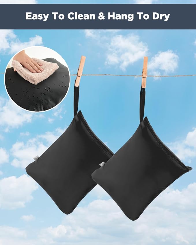 OTraki Wet Dry Waterproof Laundry Bag, Travel Swimming Nappy Cloth, Reusable Hanging Zipper Organizer for Swimsuit Gym Beach Towel 2 Pack (16 x 20 inch) - Image 6