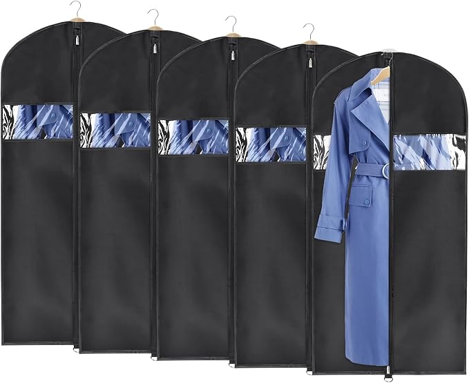 Univivi Lightweight Garment Bag Suit Bag for Storage and Travel (24"X50"-5pcs - Oxford) by Univivi