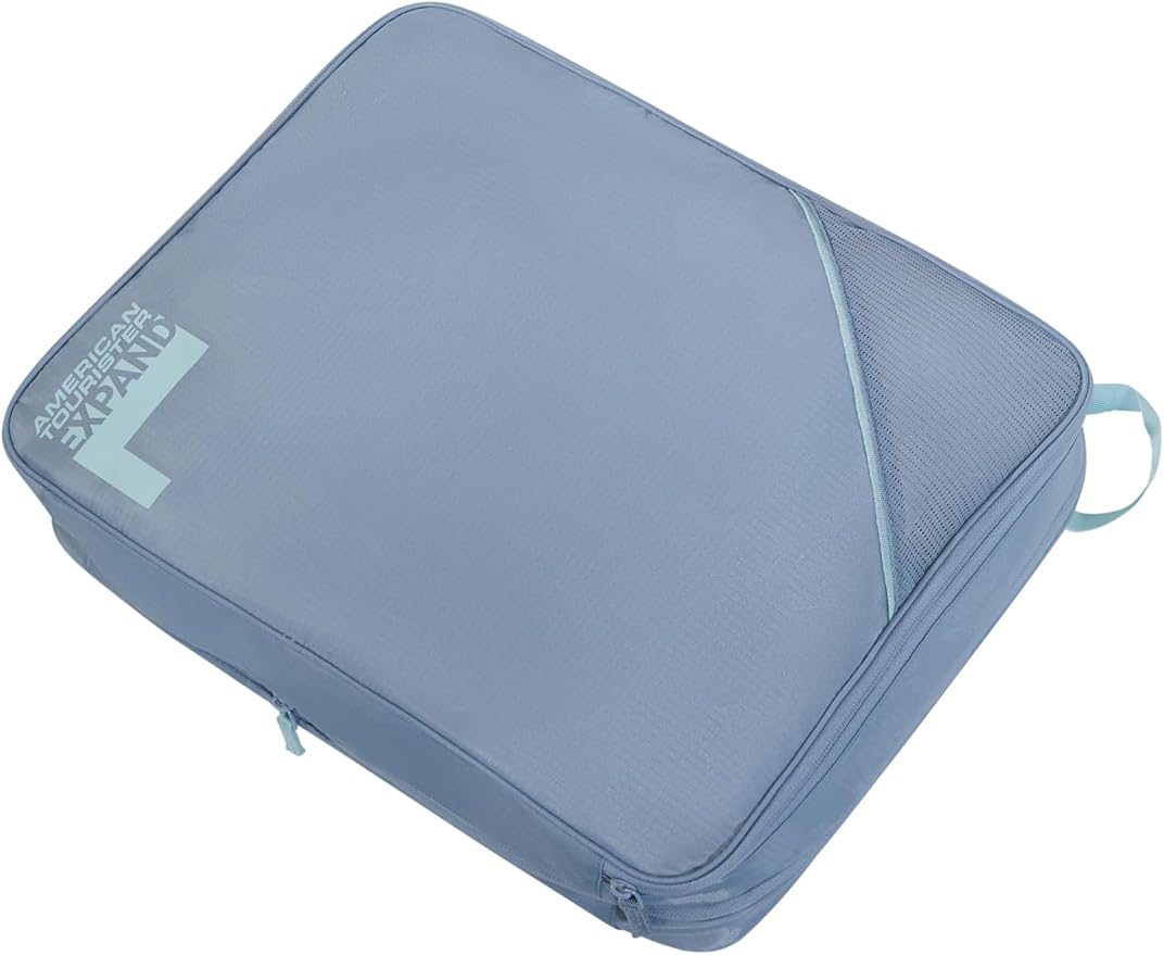 American Tourister Packing Cube Set of 3 - Suitcase Organiser for Holidays, Luggage Organiser for Suitcases, Hand Luggage and Backpack, Stone Blue/Blue - Image 6