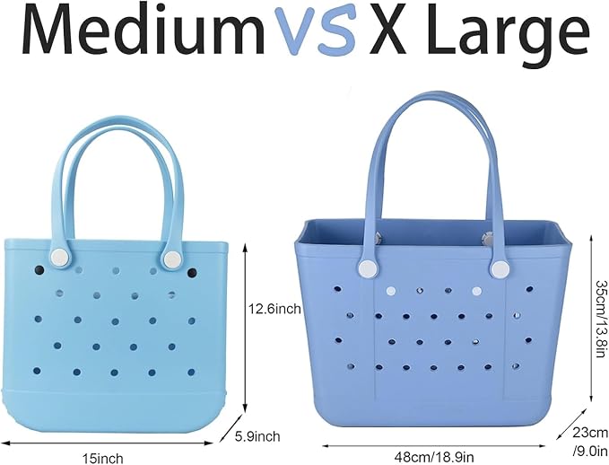 Juyeesm X Large Rubber Tote Bag for Boat, Beach, Pool-XL,18.9 * 13.8 * 8in | Oversized Rubber Beach Bags, Washable Beach Tote Bag, Durable Travel Bags for Work, Sport - Image 4