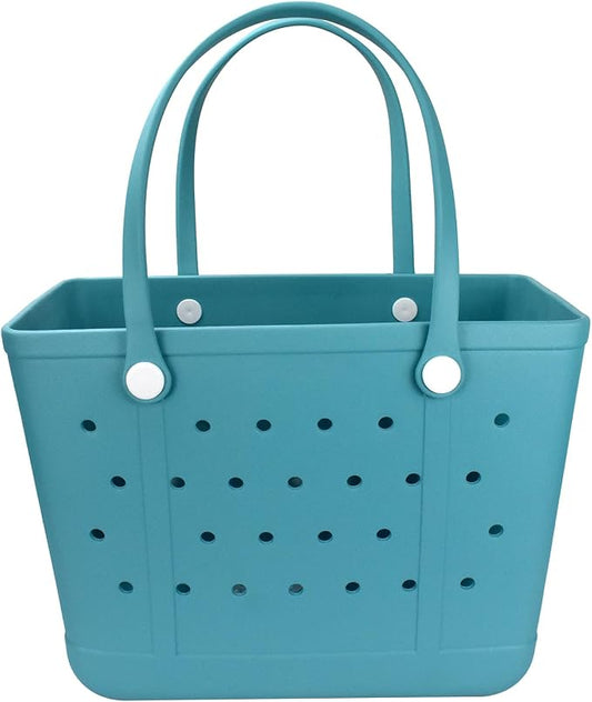 Lightweight Extra large Rubber Beach Bag Small mini Tote Bag for Gym Waterproof medium Open Handbag for Pool Sports by Addoklm