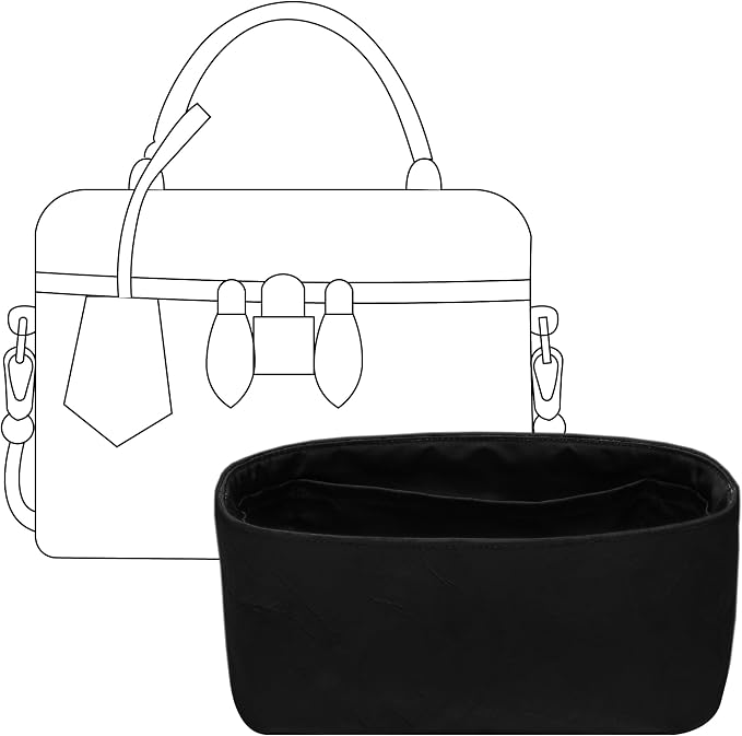 Lightweight Purse Organizer Compatible with LV Vanity PM | Handcrafted DuPont™ Tyvek®,Handbag Organizer Insert,1:1 Custom Fit,Matte Black,Perfect for Commuters and Travelers by FANJIProject