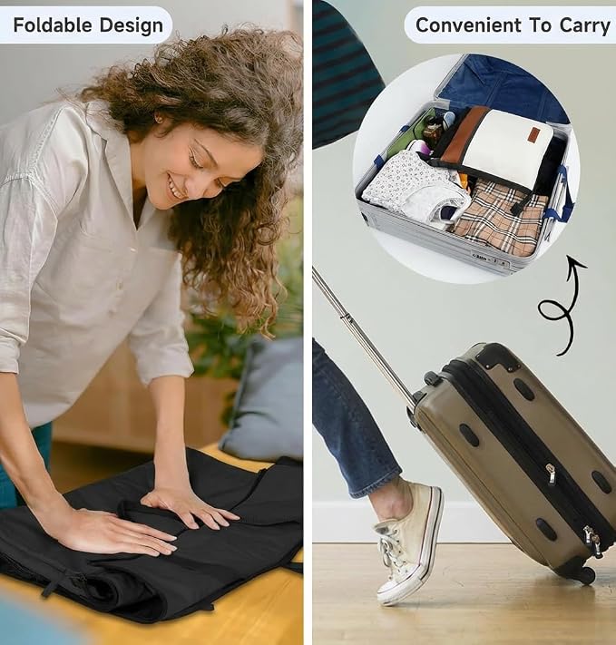 Ytonet Garment Bags for Travel, Foldable Garment Duffle Bags for Women men, Convertible Travel Garment Bag with Shoe Compartment, 2 in 1 Hanging Suitcase Suit Water Resistant Weekender Bag, - Image 5