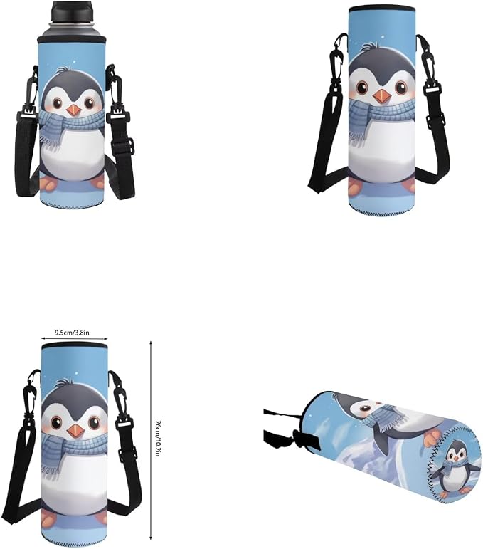 White Penguin Kindergarten Backpack for Boys with Lunchbox Grades 2 To 5 Large Capacity Kids Bookbag and Water Bottle Set Portable Lightweight Schoolbag Fit Middle School High School - Image 6
