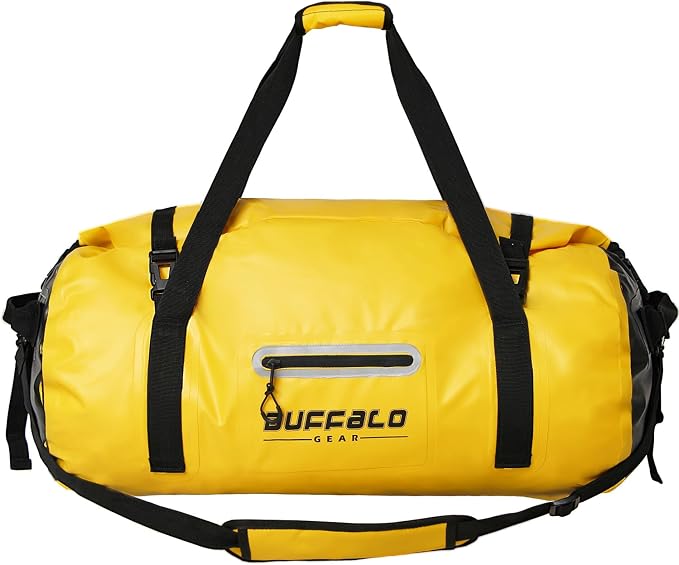 Buffalo Gear Waterproof Duffle Bag 40L 60L 80L Roll-top Dry Bag Heavy Duty Waterproof Duffel Travel Bag for Kayaking Rafting Boating Fishing Camping - Image 2
