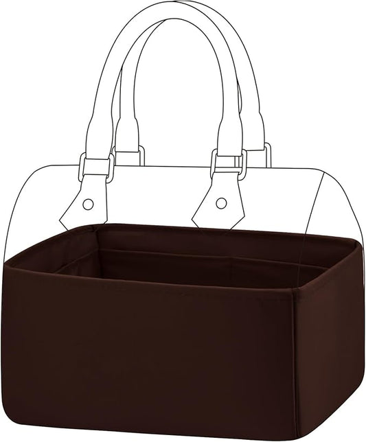 DGAZ Silk Purse Organizer Insert Fits LV Speedy 16/20/25/30/35/40/45 bags，Silky Smooth Bag Organizer，Luxury Handbag & Tote Shaper(Global brown,SP40) by DGAZ