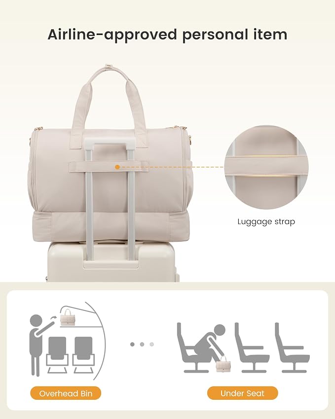 LOVEVOOK Garment Bags for Travel,Convertible Garment Bag for Women with Shoe Pouch,Carry on Duffel Bag with Toiletry Bag, 2 in 1 Hanging Suitcase Suit Bag,Waterproof Weekender Bags for Business Trip - Image 5